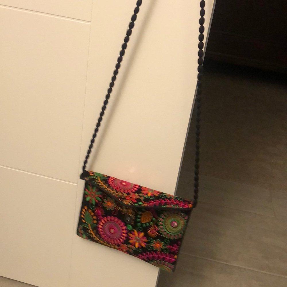 Hand embroidered purse from India